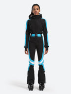 Women's Black Performance Athletic One-Piece Ski Suit Snowboard Suit