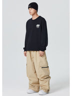 Men's Snow Pants Zip Pocket Baggy Cargo Snowboard Pants
