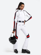 Women's Black Performance Athletic One-Piece Ski Suit Snowboard Suit