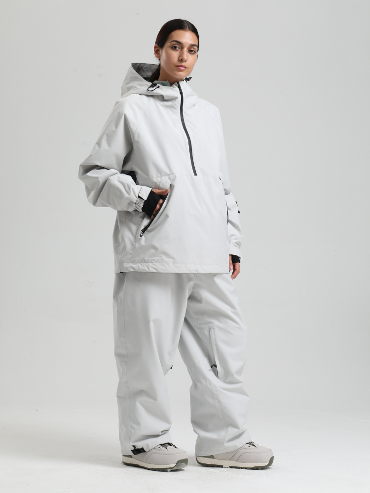 Women's Baggy Snowboard Jacket Minimalist Insulated Snow Anorak