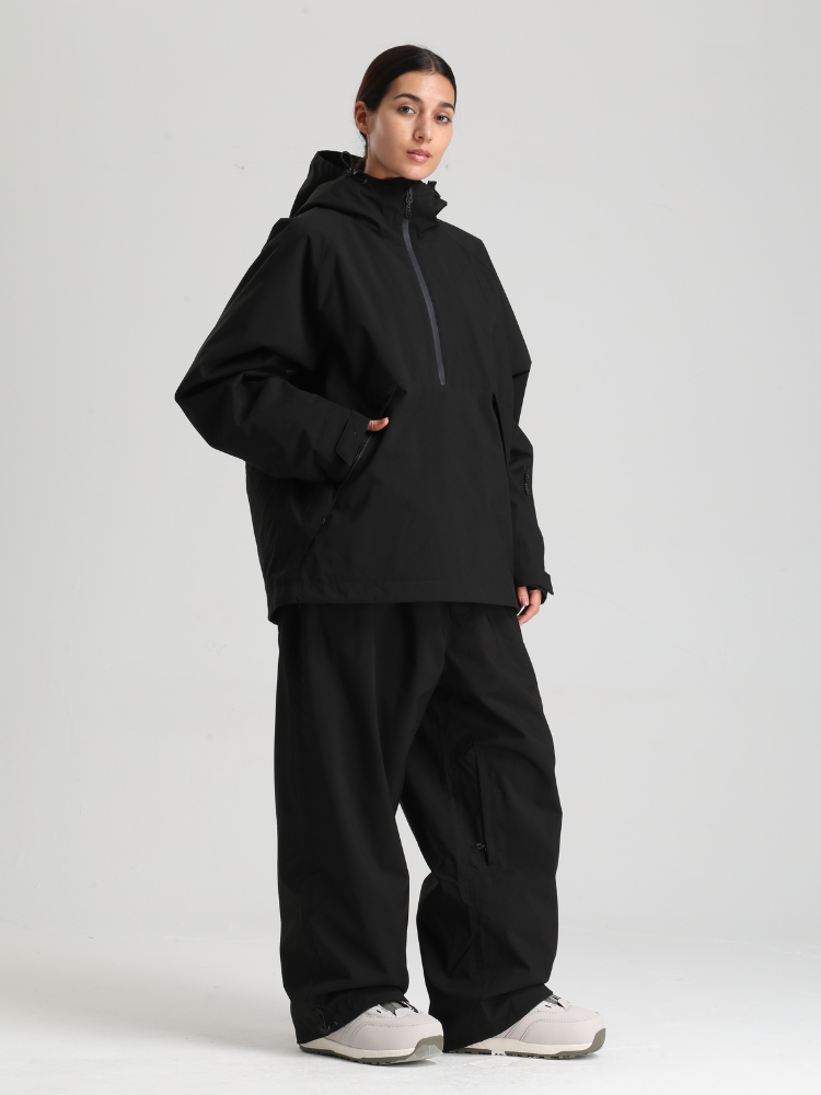 Women's Baggy Snowboard Jacket Minimalist Insulated Snow Anorak