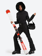 Women' One Piece Ski Suits Classic Faux-Fur Ski Jumpsuit