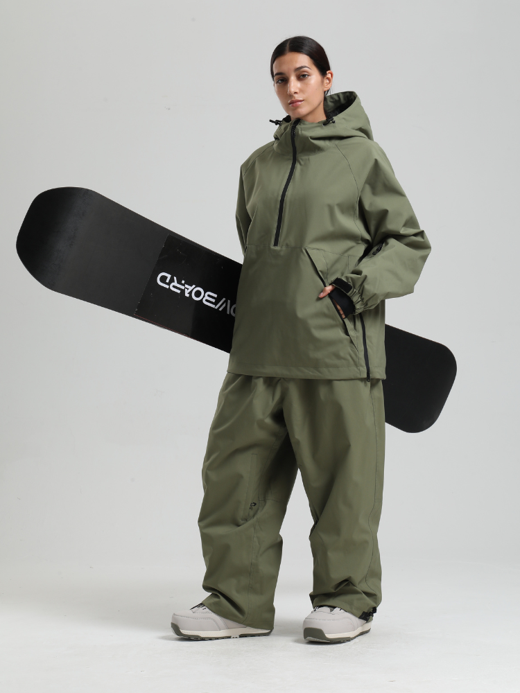 Women's Baggy Snowboard Jacket Minimalist Insulated Snow Anorak