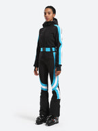 Women's Black Performance Athletic One-Piece Ski Suit Snowboard Suit