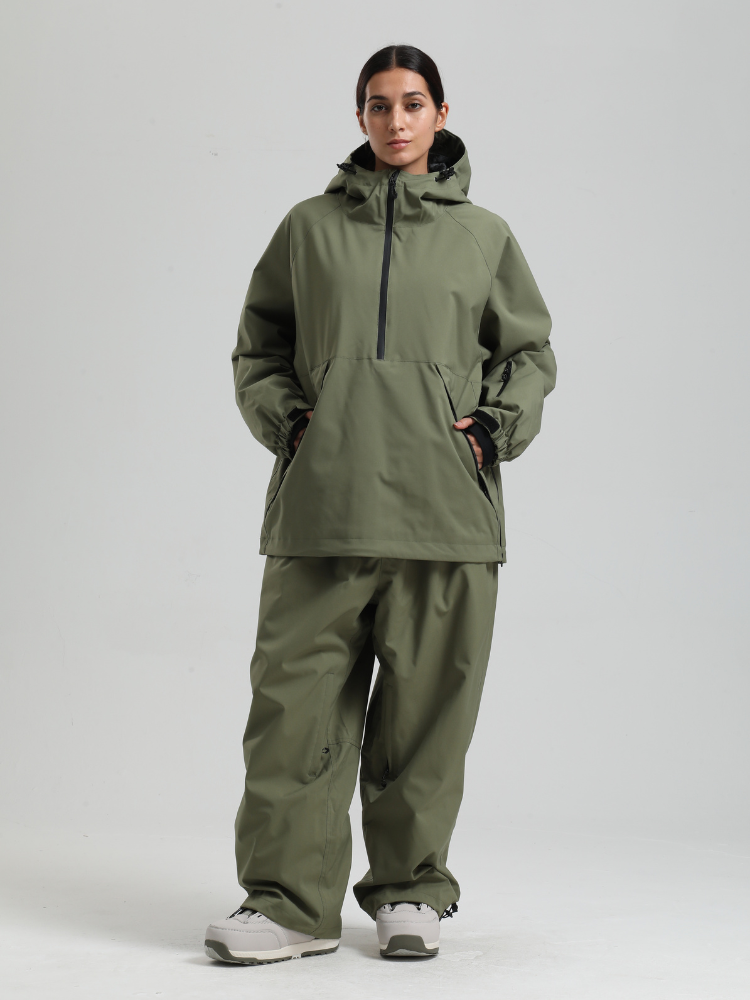 Women's Baggy Snowboard Jacket Minimalist Insulated Snow Anorak