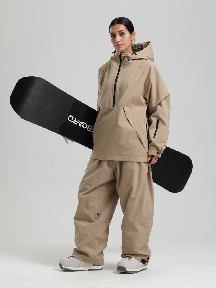 Women's Baggy Snowboard Jacket Minimalist Insulated Snow Anorak