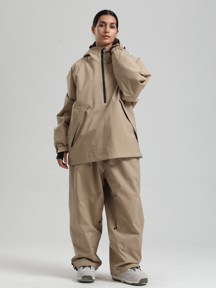 Women's Baggy Snowboard Jacket Minimalist Insulated Snow Anorak