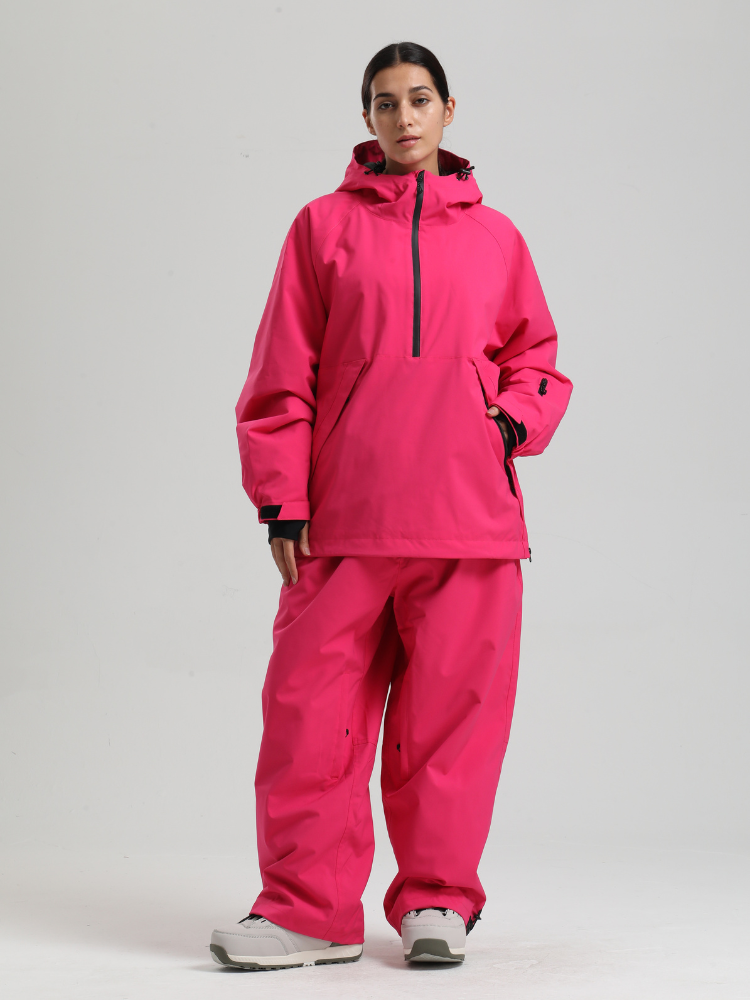 Women's Baggy Snowboard Jacket Minimalist Insulated Snow Anorak