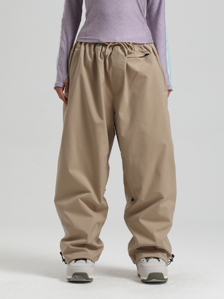 Women's Waterproof Snow Pants Sleek Baggy Snowboard Pants