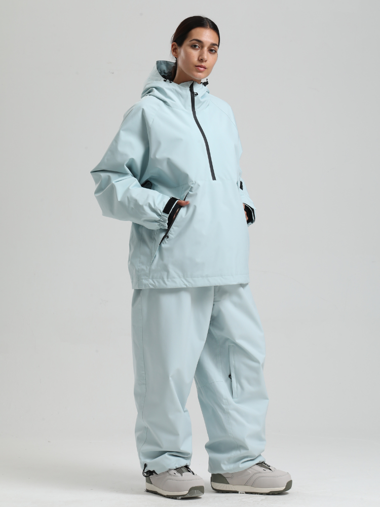 Women's Baggy Snowboard Jacket Minimalist Insulated Snow Anorak
