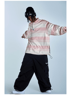Men's Streetwear Style Cargo Baggy Snow Pants with Wide Legs