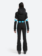 Women's Black Performance Athletic One-Piece Ski Suit Snowboard Suit