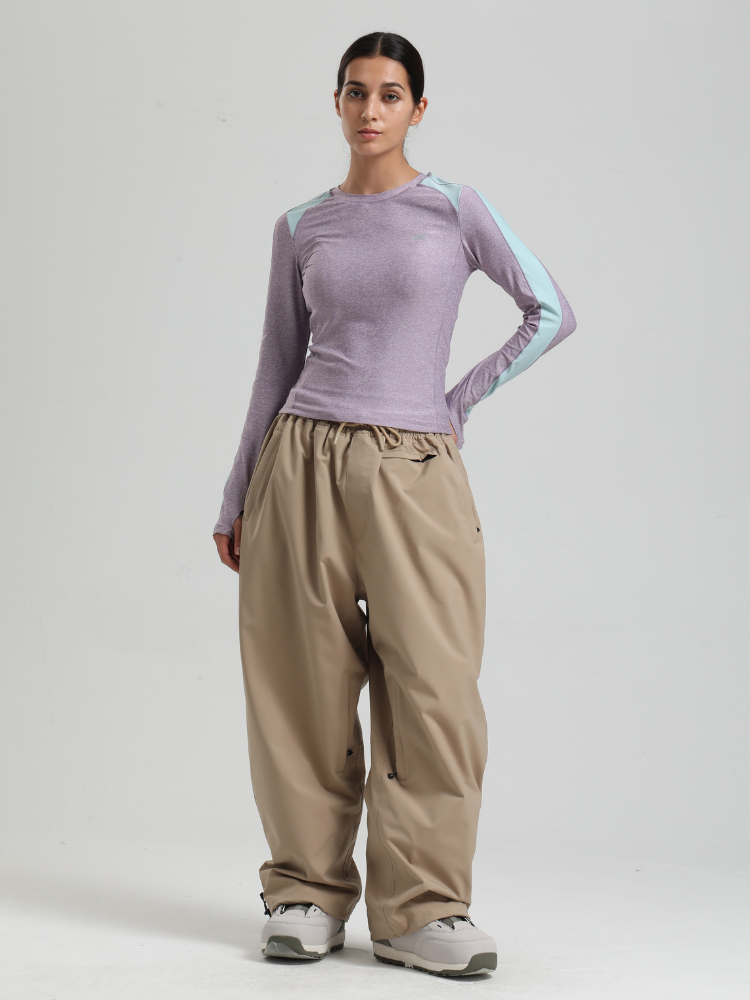 Women's Waterproof Snow Pants Sleek Baggy Snowboard Pants