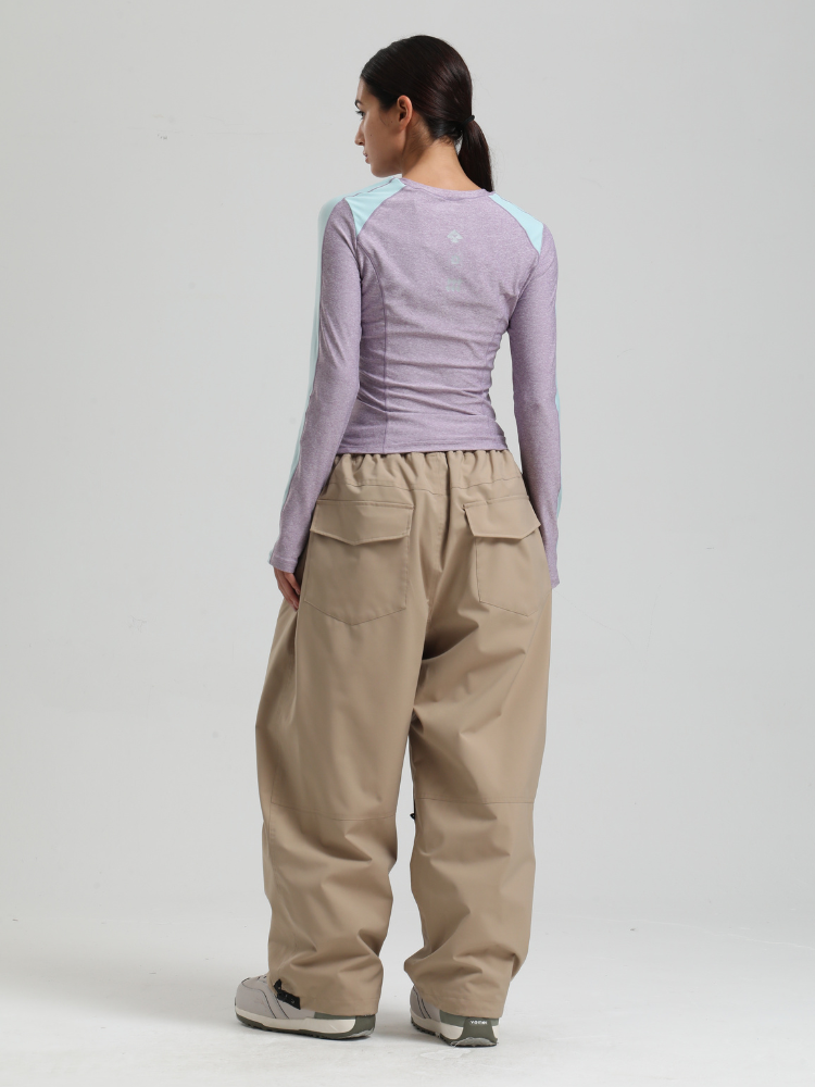 Women's Waterproof Snow Pants Sleek Baggy Snowboard Pants