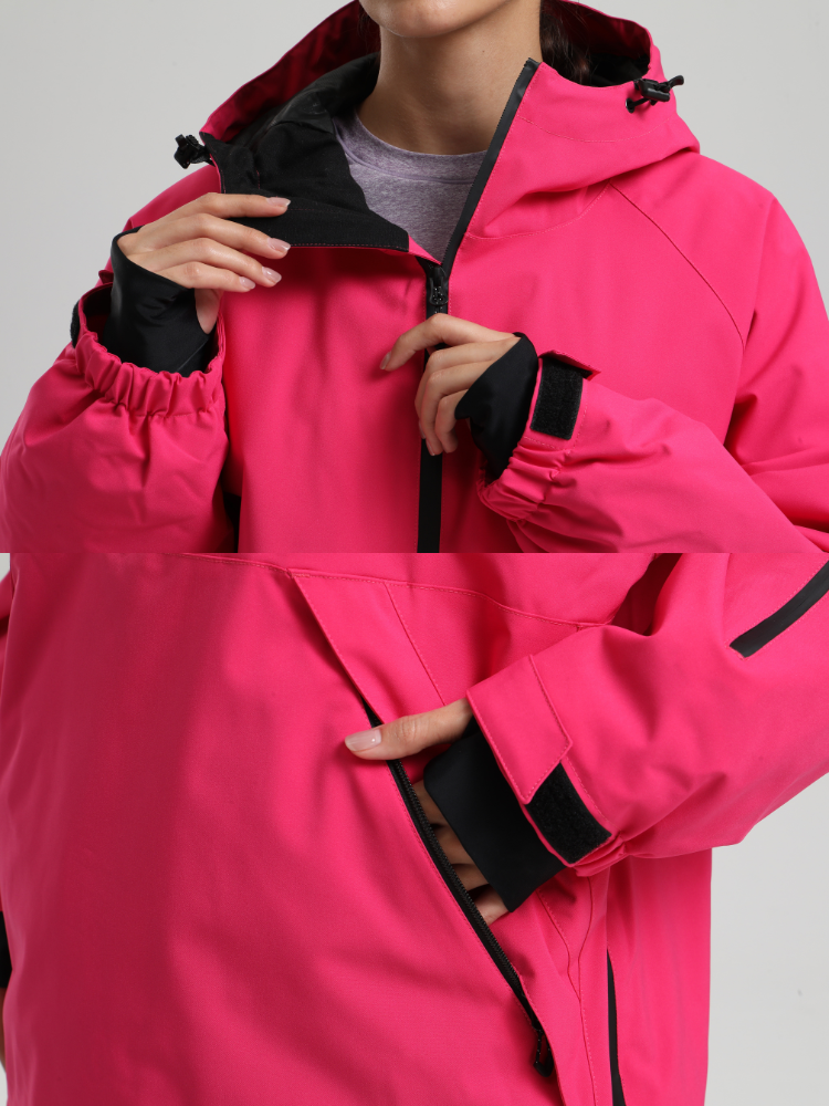 Men's  Baggy Snowboard Jacket Minimalist Insulated Snow Anorak