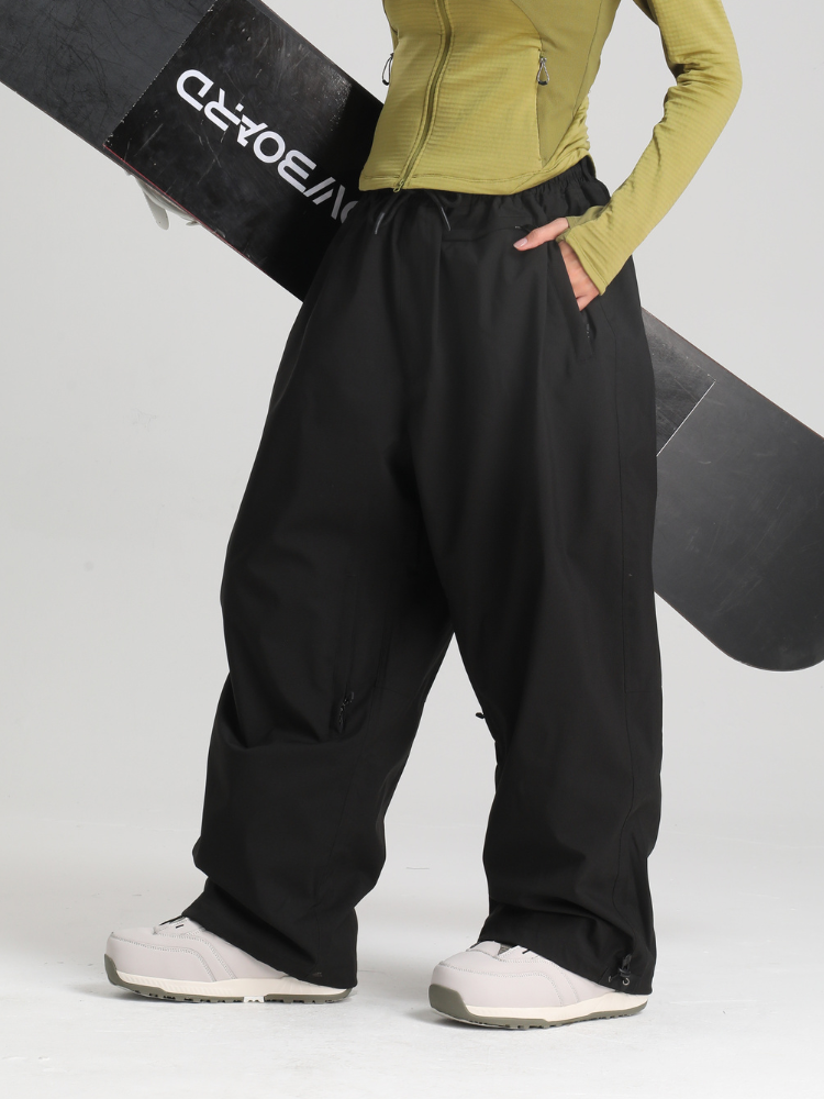 Women's Waterproof Snow Pants Sleek Baggy Snowboard Pants