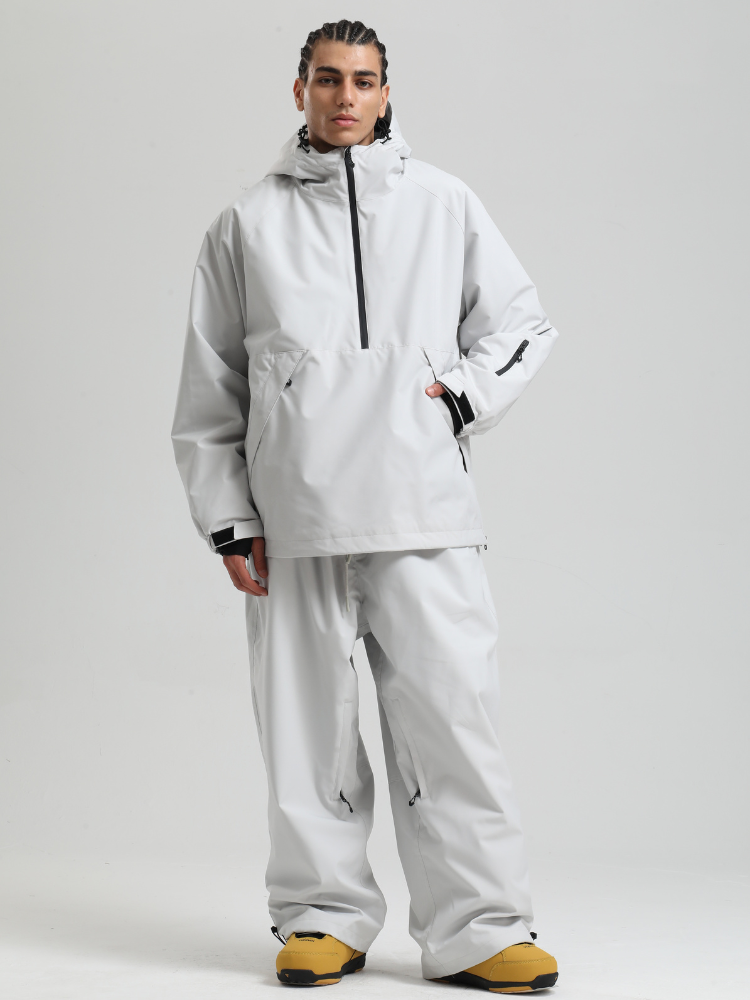 Men's  Baggy Snowboard Jacket Minimalist Insulated Snow Anorak