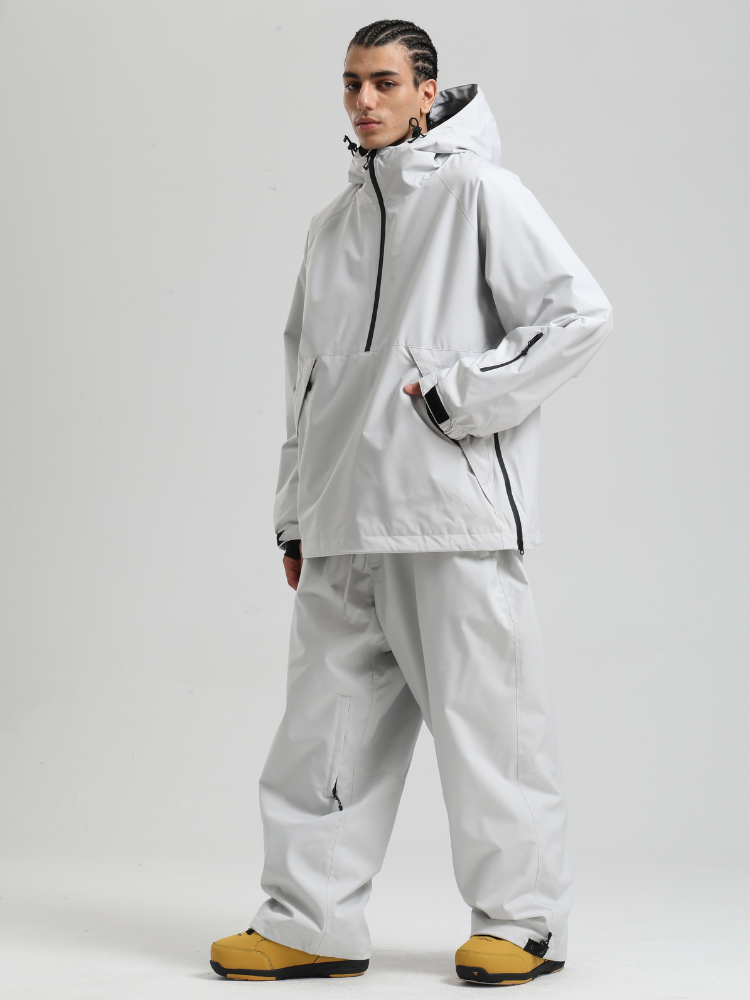 Men's  Baggy Snowboard Jacket Minimalist Insulated Snow Anorak