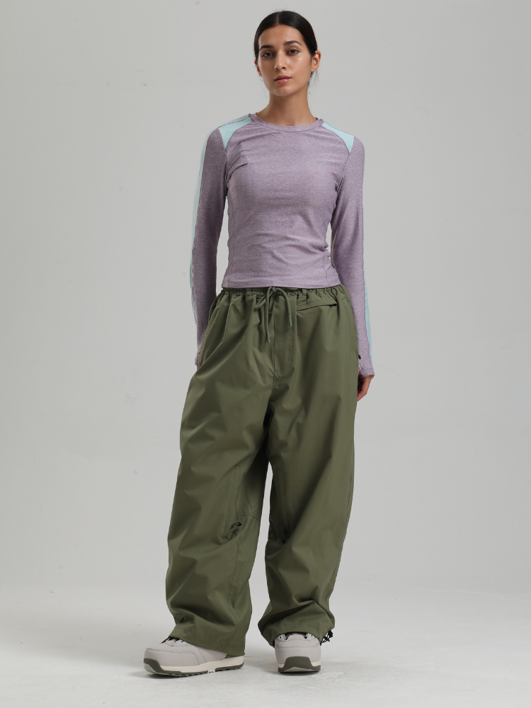 Women's Waterproof Snow Pants Sleek Baggy Snowboard Pants