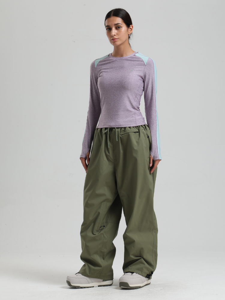 Women's Waterproof Snow Pants Sleek Baggy Snowboard Pants