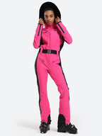 Women's Faux-Fur Slim One Piece Ski Suits