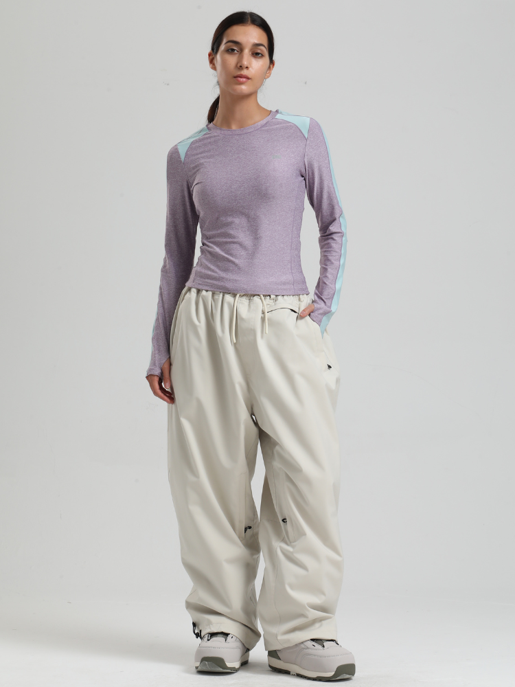 Women's Waterproof Snow Pants Sleek Baggy Snowboard Pants