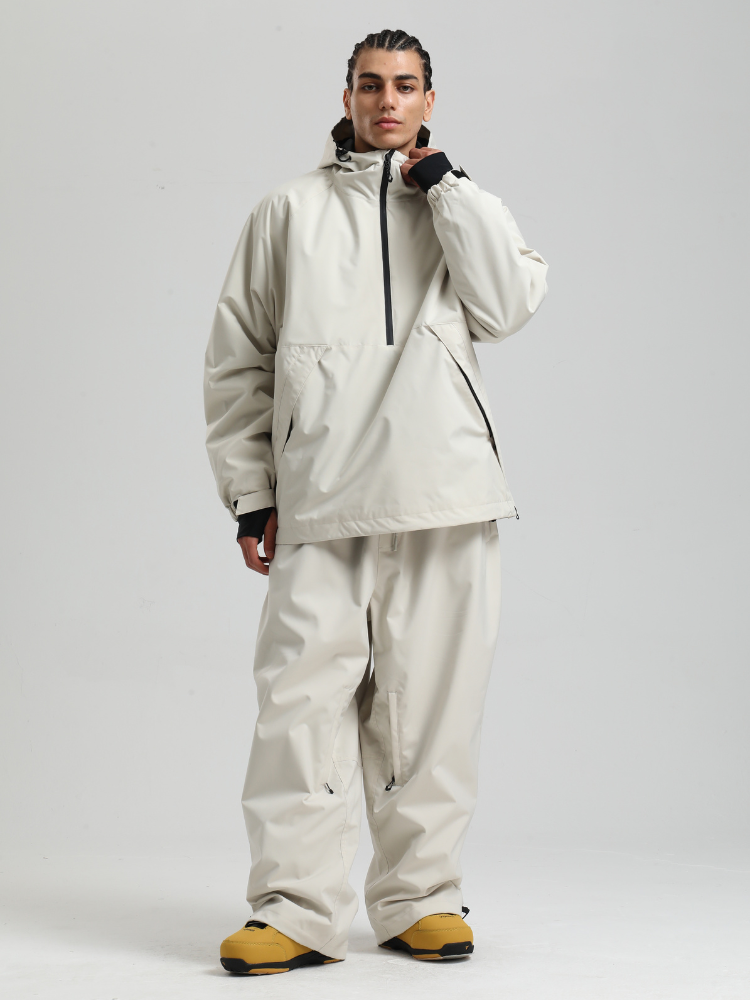 Men's  Baggy Snowboard Jacket Minimalist Insulated Snow Anorak