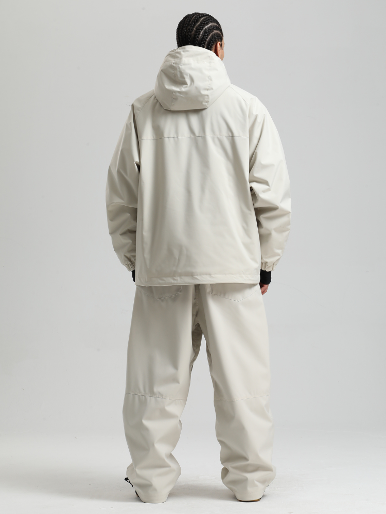 Men's  Baggy Snowboard Jacket Minimalist Insulated Snow Anorak