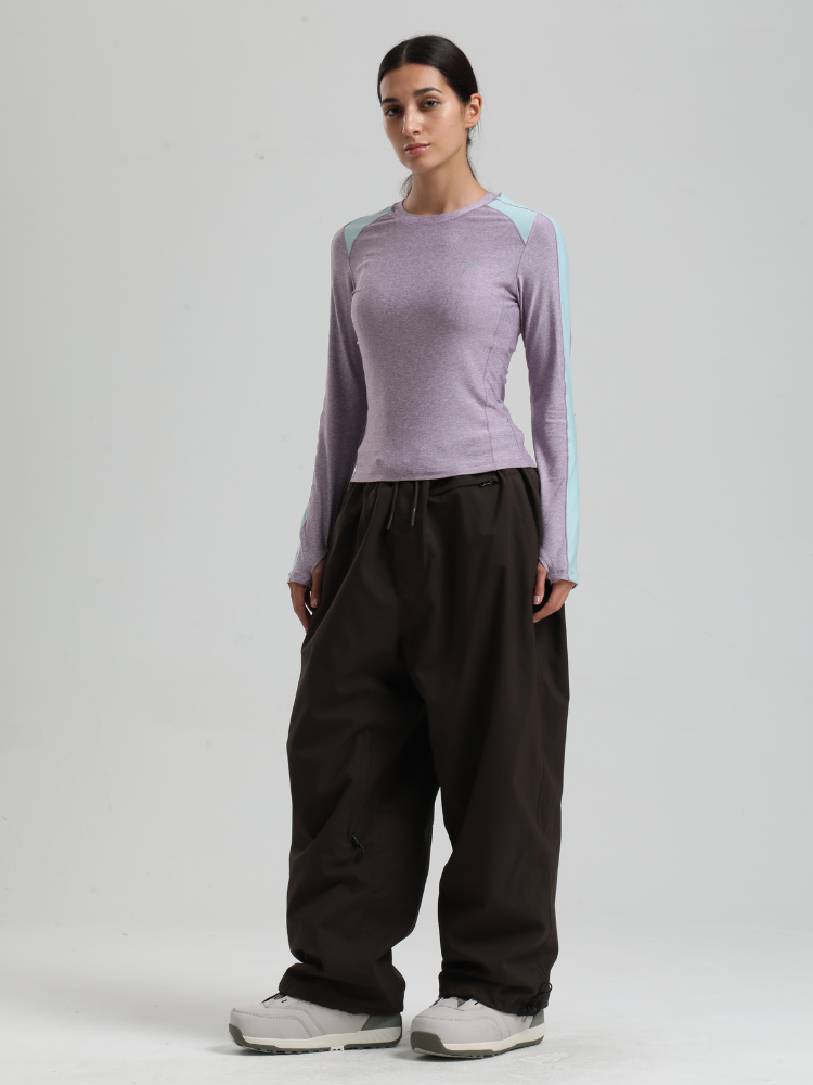 Women's Waterproof Snow Pants Sleek Baggy Snowboard Pants