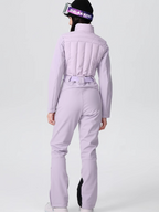 Conjunto de chaqueta y pantalón de nieve para mujer, mono de esquí ajustado de lujo