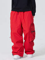 Men's Snow Pants Zip Pocket Baggy Cargo Snowboard Pants