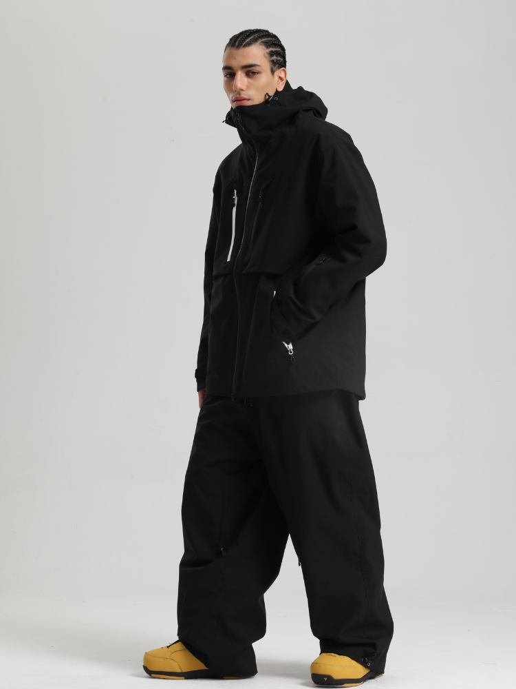 Men's Cargo Snowboard Jacket StormGuard Insulated Baggy Snow Jacket