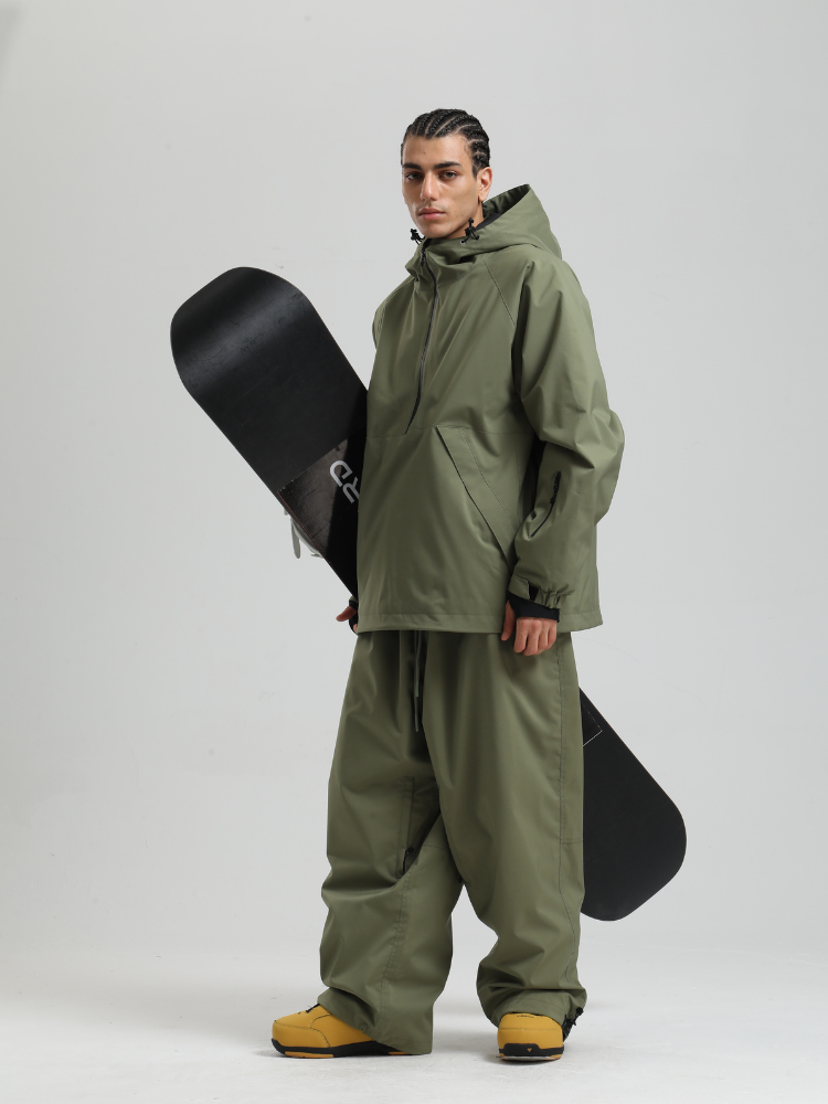 Men's  Baggy Snowboard Jacket Minimalist Insulated Snow Anorak
