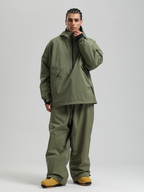 Men's  Baggy Snowboard Jacket Minimalist Insulated Snow Anorak