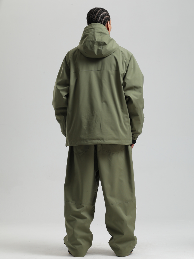 Men's  Baggy Snowboard Jacket Minimalist Insulated Snow Anorak