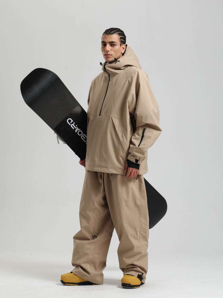 Men's  Baggy Snowboard Jacket Minimalist Insulated Snow Anorak