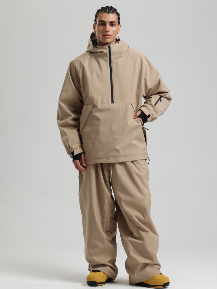 Men's  Baggy Snowboard Jacket Minimalist Insulated Snow Anorak