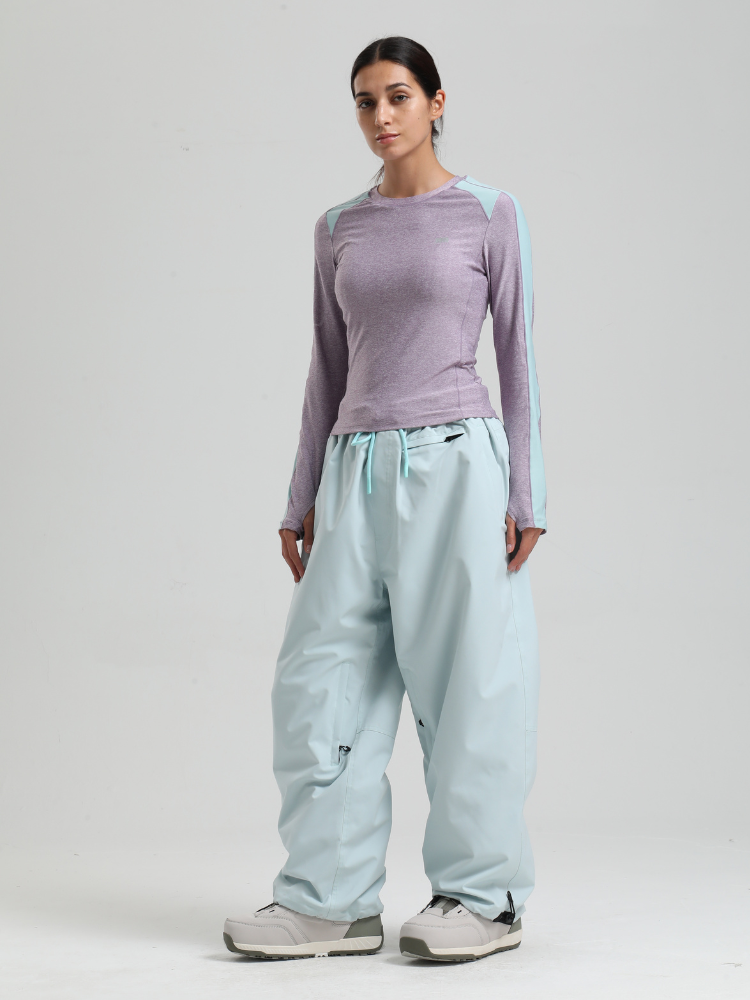 Women's Waterproof Snow Pants Sleek Baggy Snowboard Pants