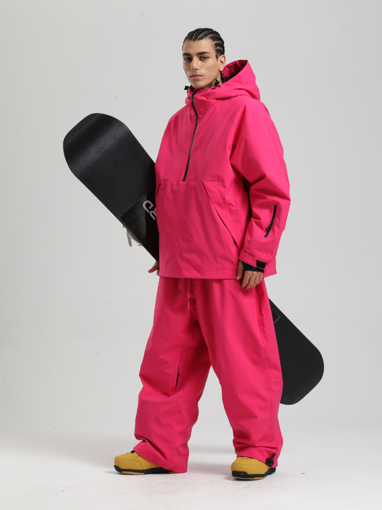 Men's  Baggy Snowboard Jacket Minimalist Insulated Snow Anorak