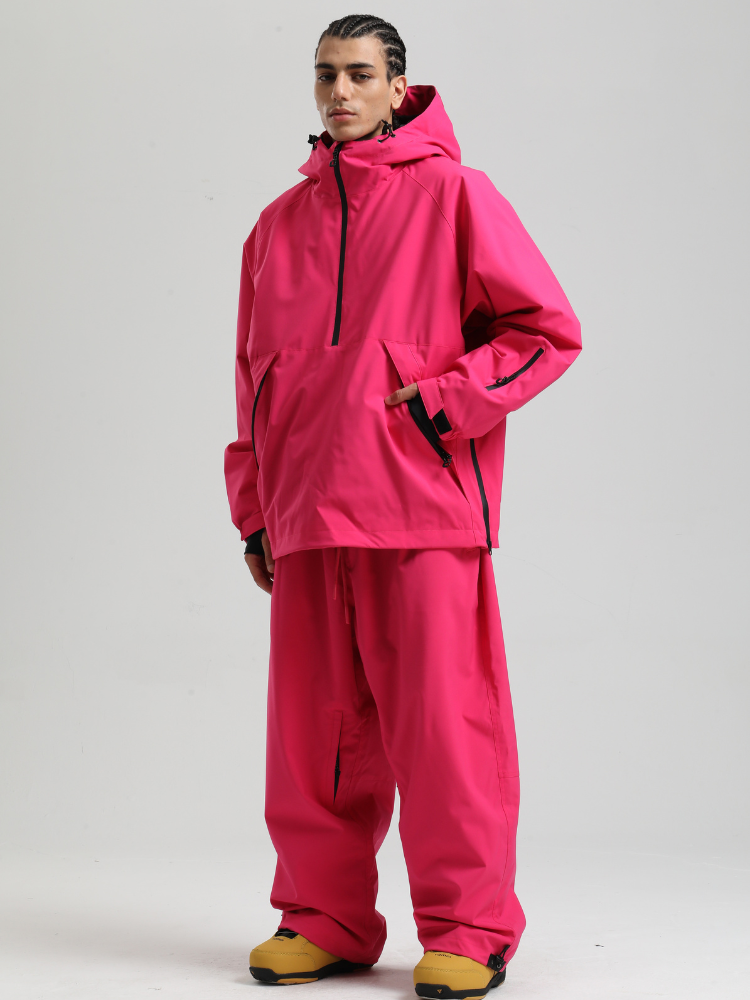 Men's  Baggy Snowboard Jacket Minimalist Insulated Snow Anorak