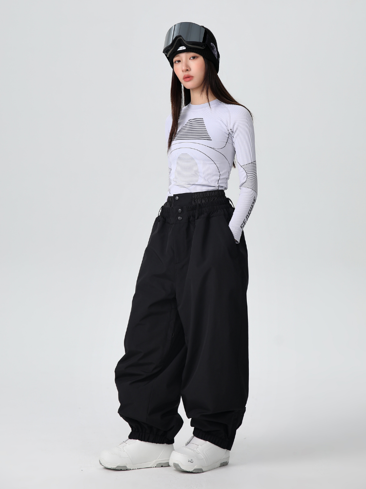 Pantalon de ski freeride imperméable pour femme Baggy