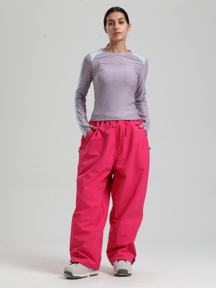 Women's Waterproof Snow Pants Sleek Baggy Snowboard Pants