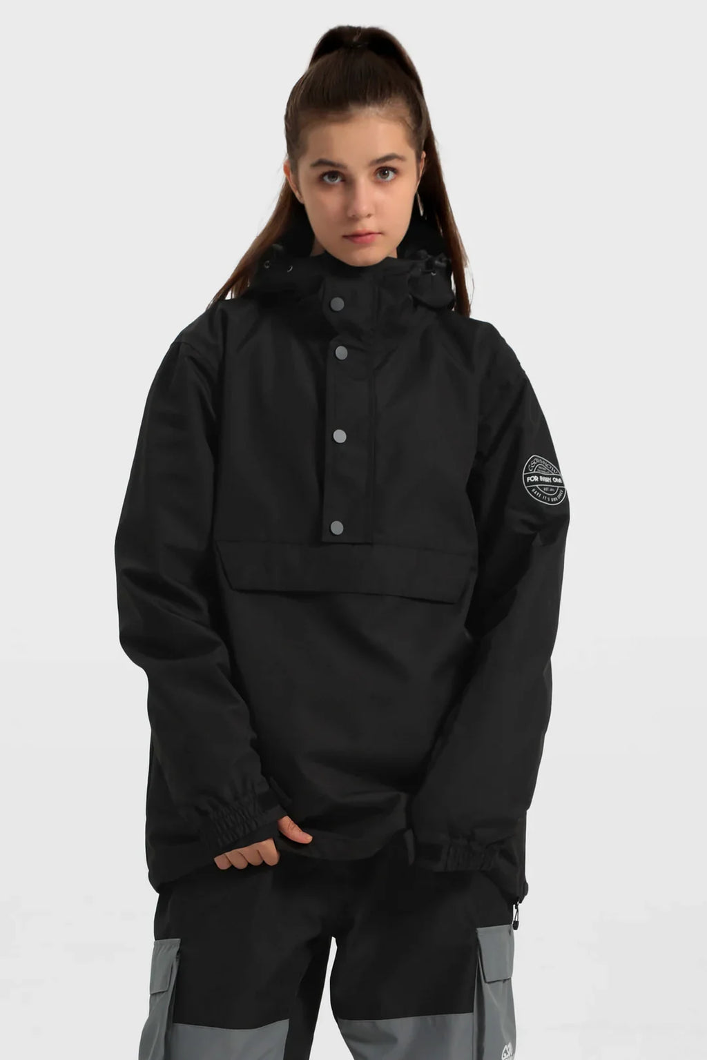 Women's Baggy Snowboard Jacket Blizzard Pullover Snow Jacket