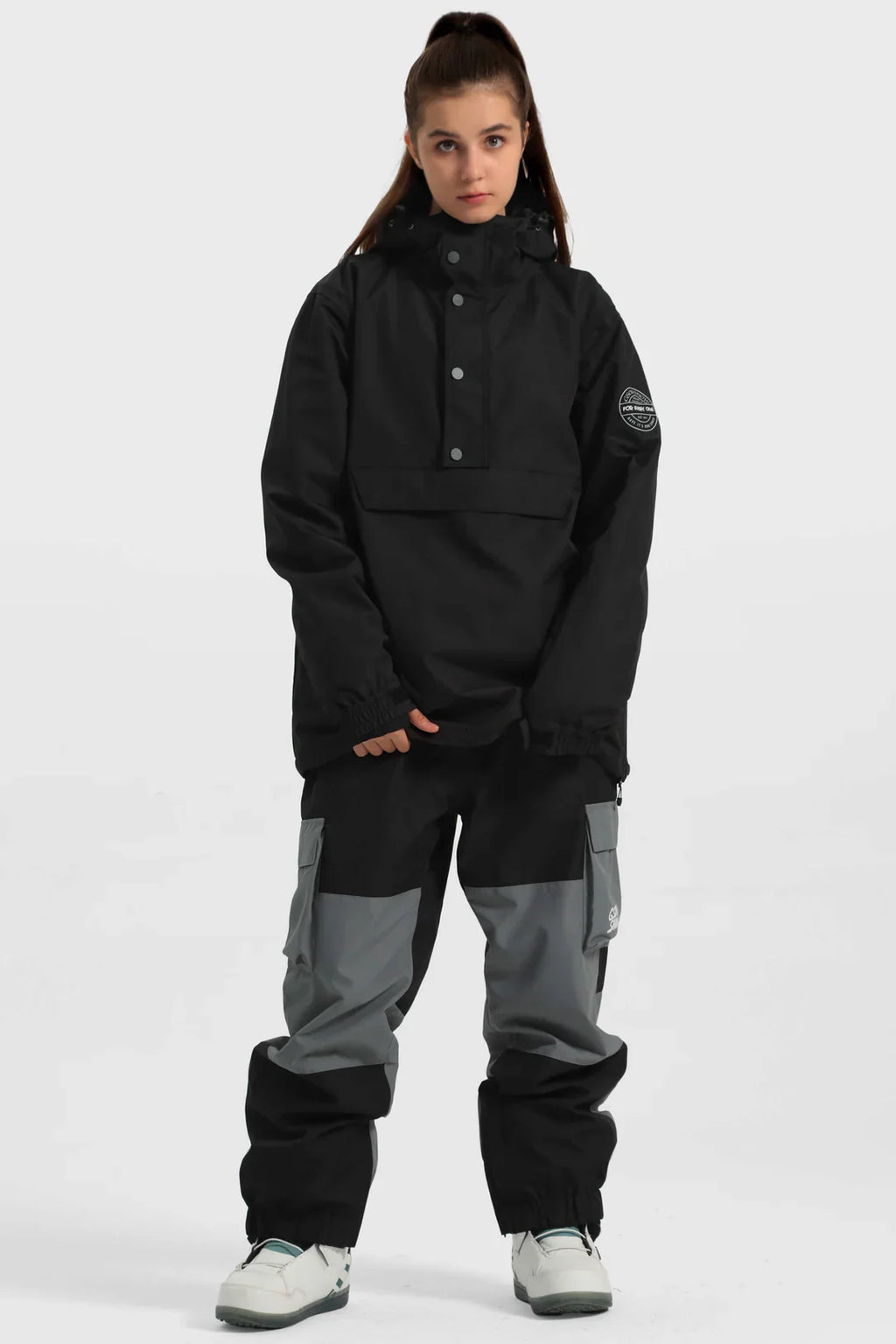 Women's Baggy Snowboard Jacket Blizzard Pullover Snow Jacket