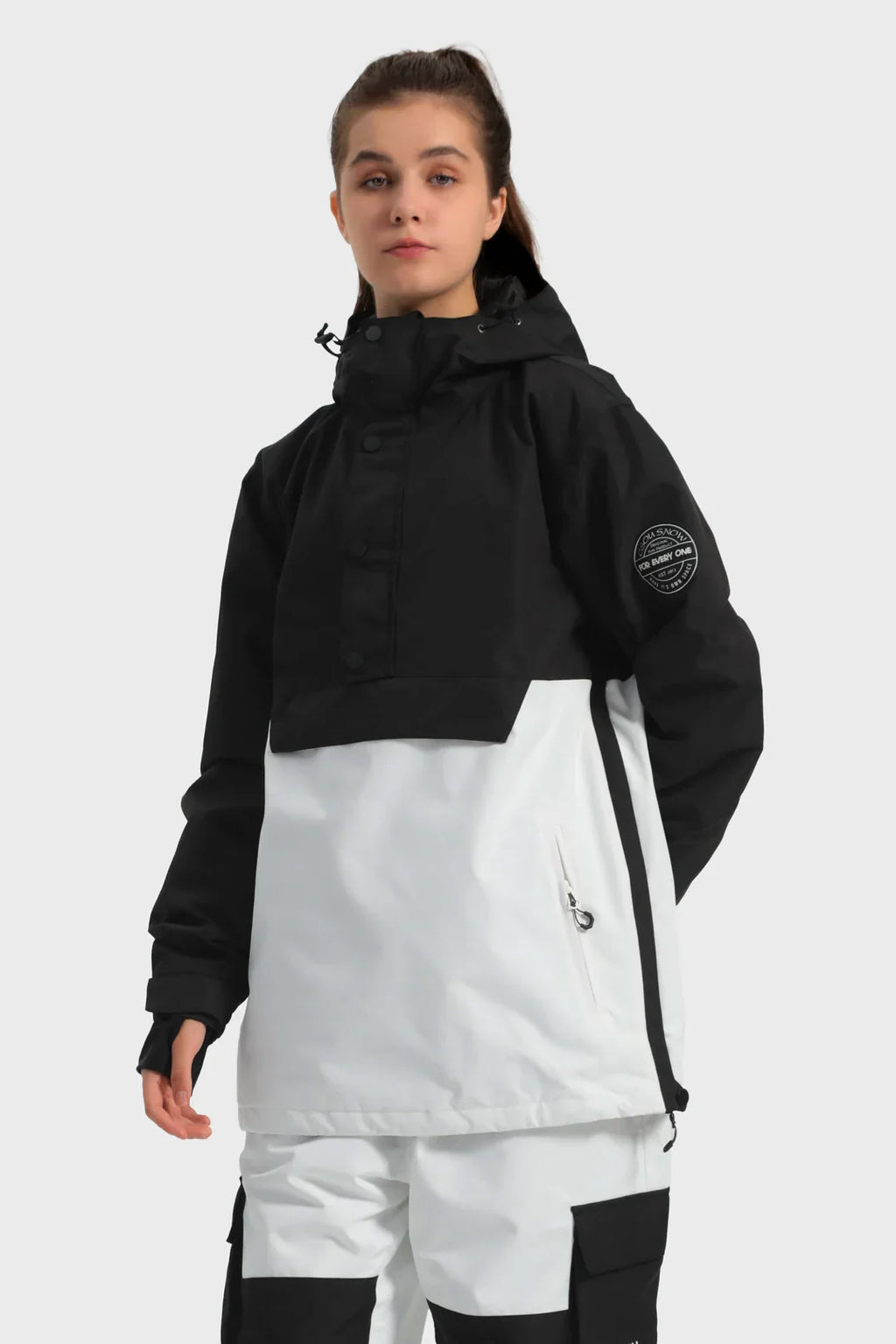 Women's Baggy Snowboard Jacket Blizzard Pullover Snow Jacket