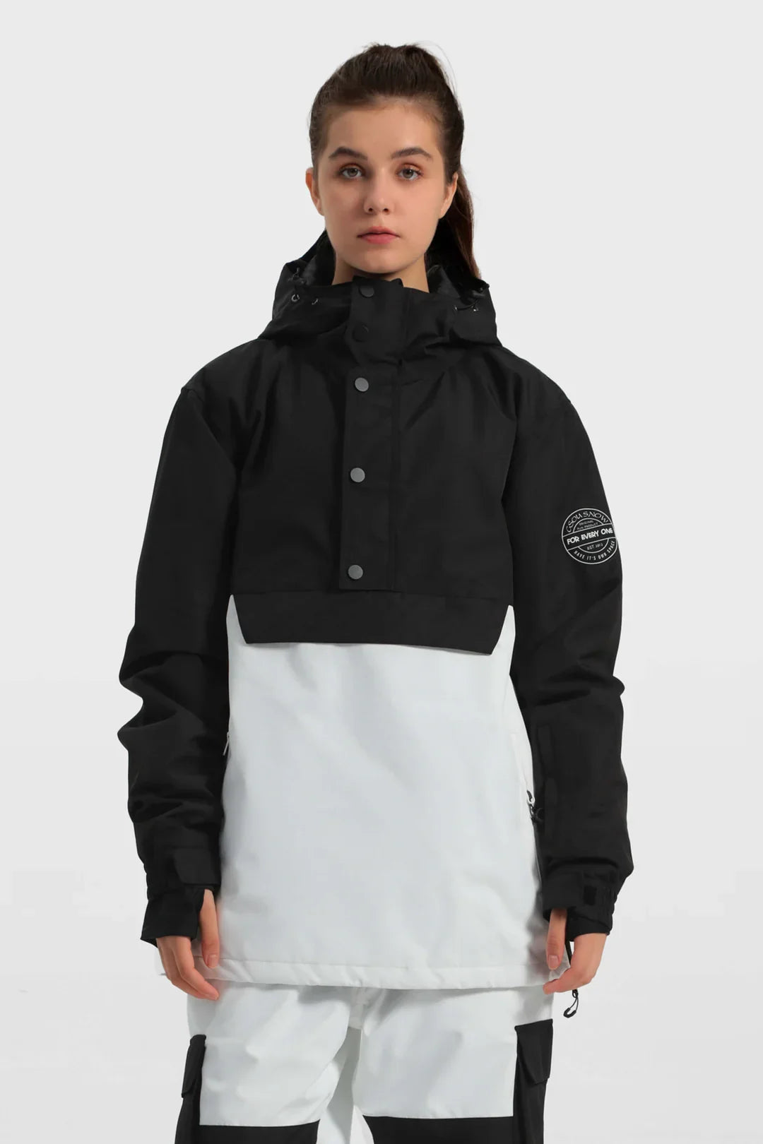 Women's Baggy Snowboard Jacket Blizzard Pullover Snow Jacket