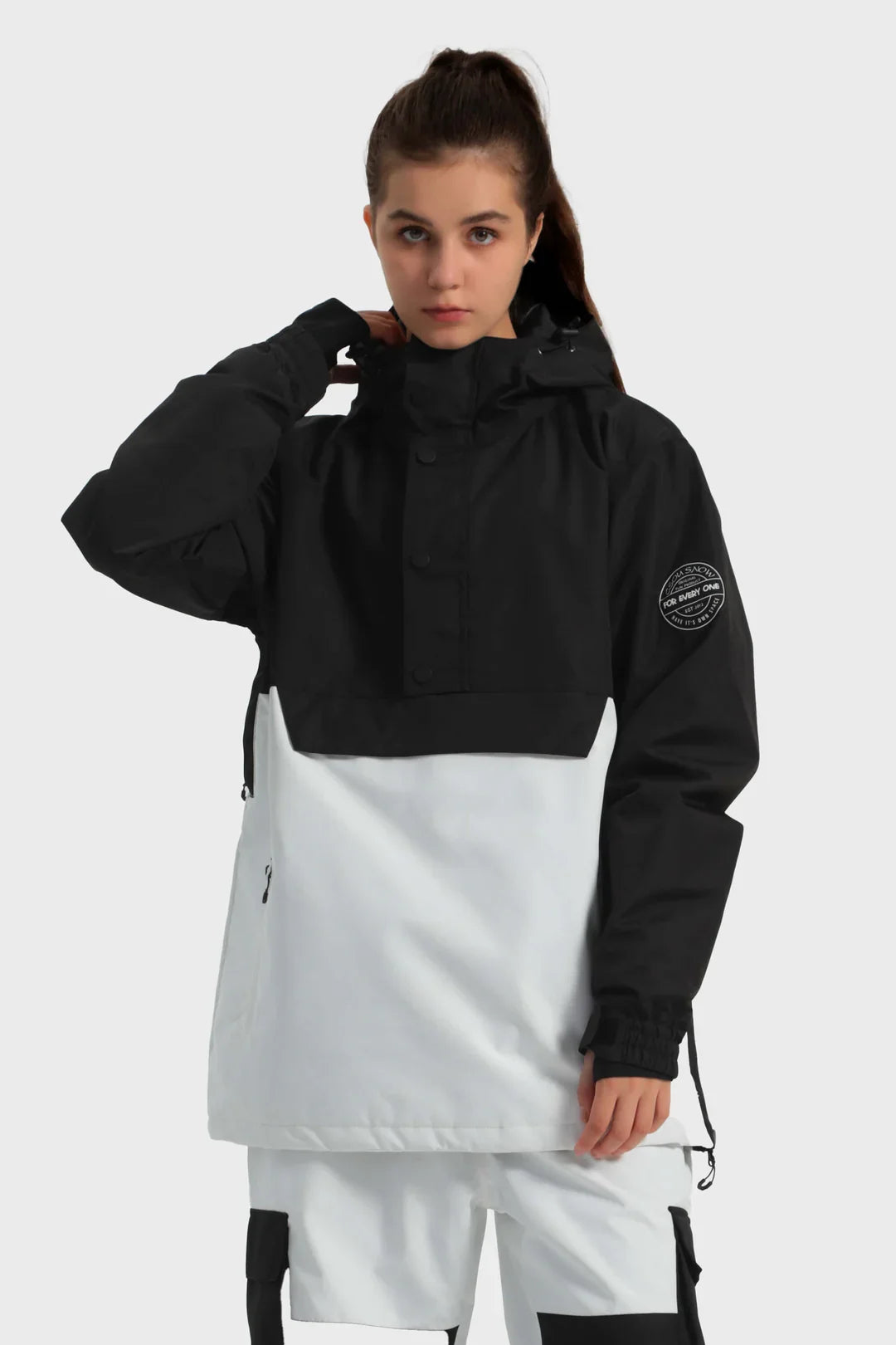 Women's Baggy Snowboard Jacket Blizzard Pullover Snow Jacket