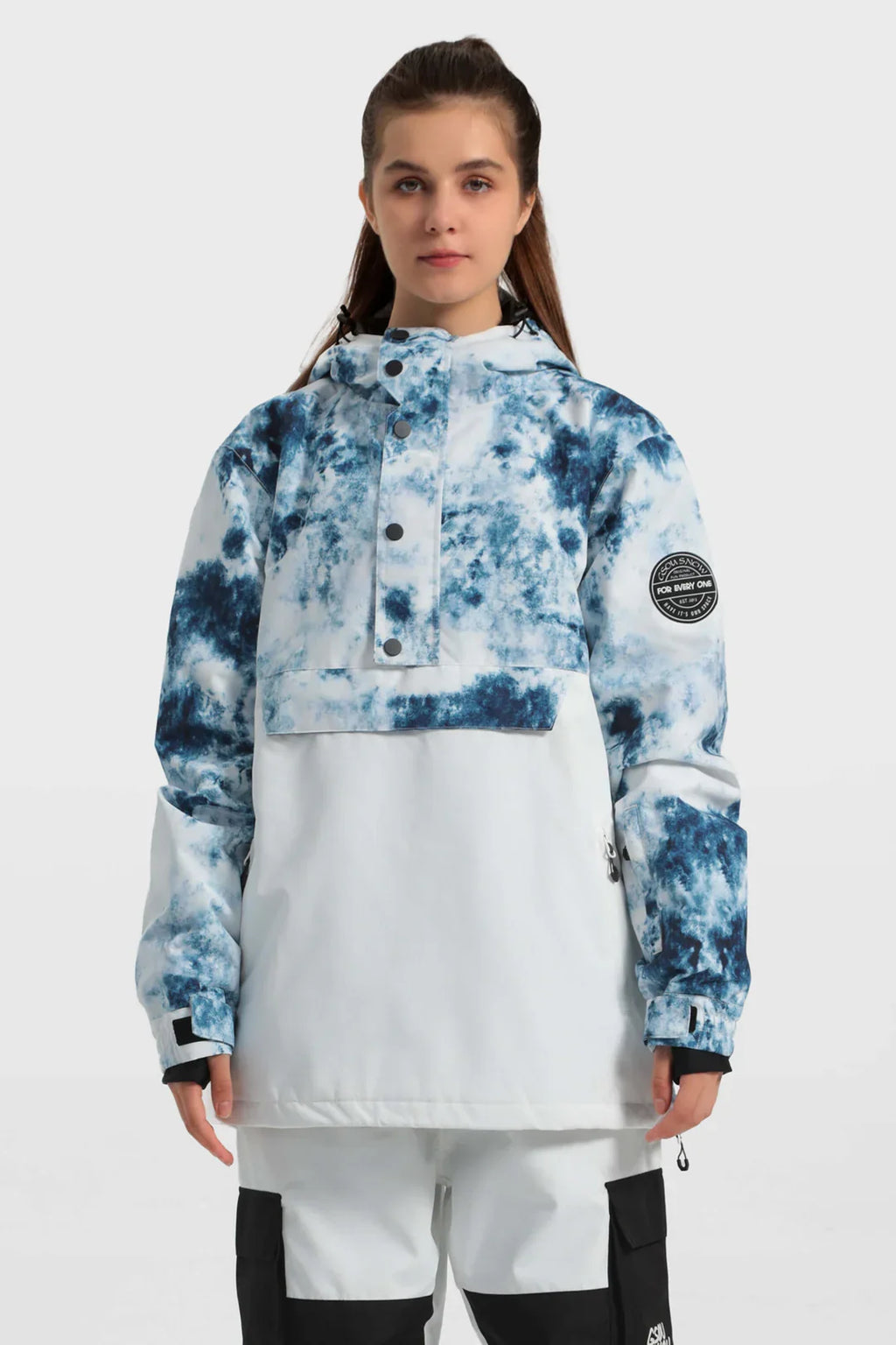 Women's Baggy Snowboard Jacket Blizzard Pullover Snow Jacket