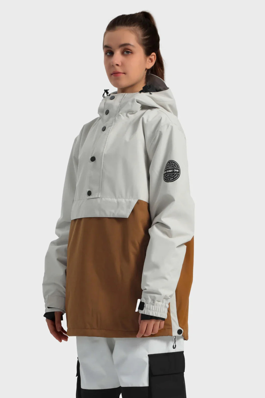 Women's Baggy Snowboard Jacket Blizzard Pullover Snow Jacket
