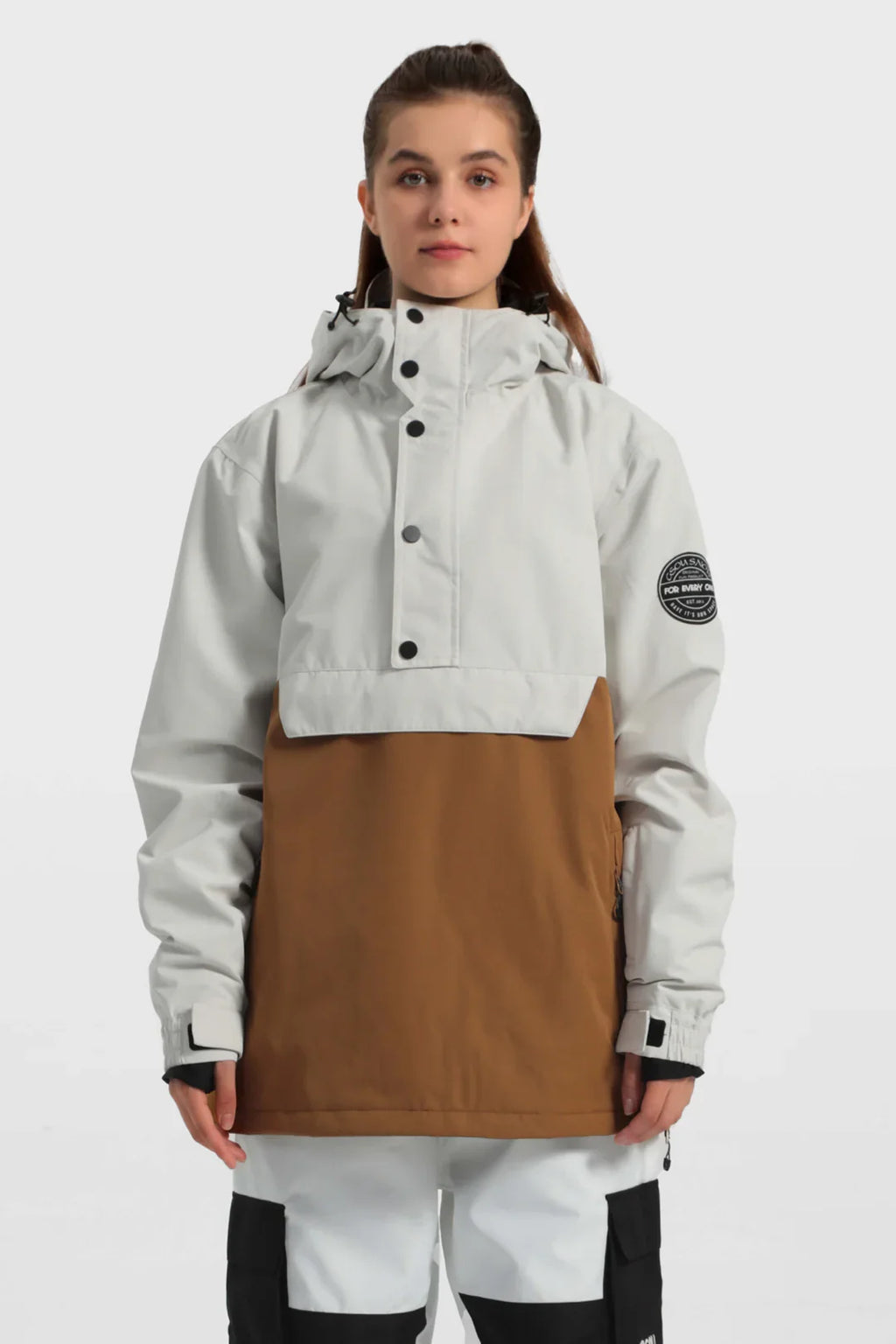 Women's Baggy Snowboard Jacket Blizzard Pullover Snow Jacket